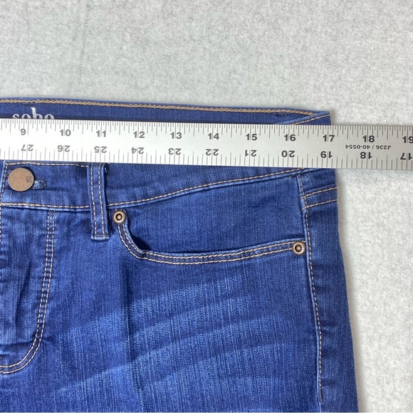 DKNY Soho Jean's Women's 14P Blue Mid Rise Bootcut Boho Western Stretch Denim - Picture 15 of 15